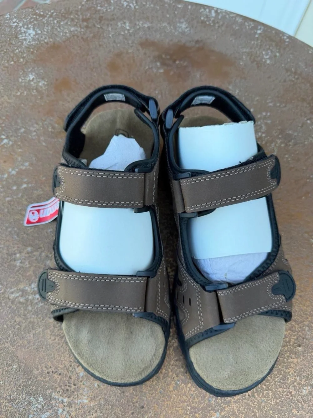 NEW men’s Coleman brown hiking outdoor walking sandals with adjustable straps
